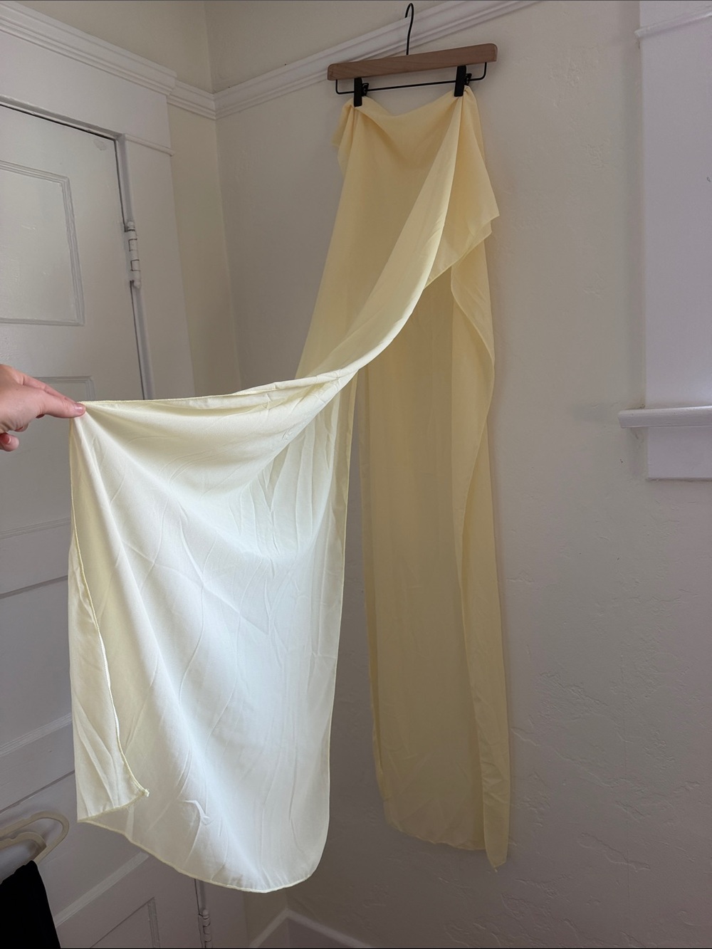 Show Me Your Mumu Strapless Yellow Bridesmaids Dress with neck scarf - Picture 10 of 11
